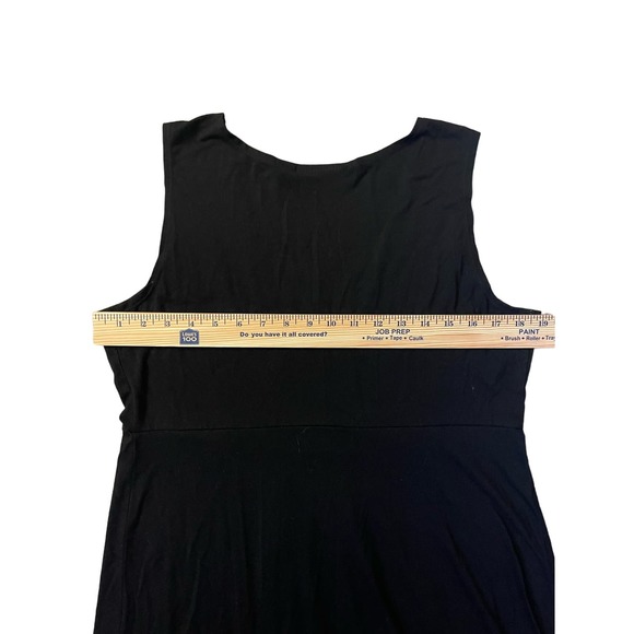 Chico’s Little Black Dress / Scoop Neck / Stretchy & Pleated / Size Large - Picture 8 of 9